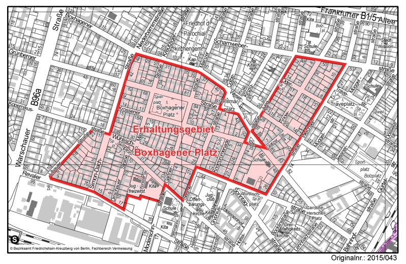 Karte Erhaltungsgebiet Boxhagener Platz